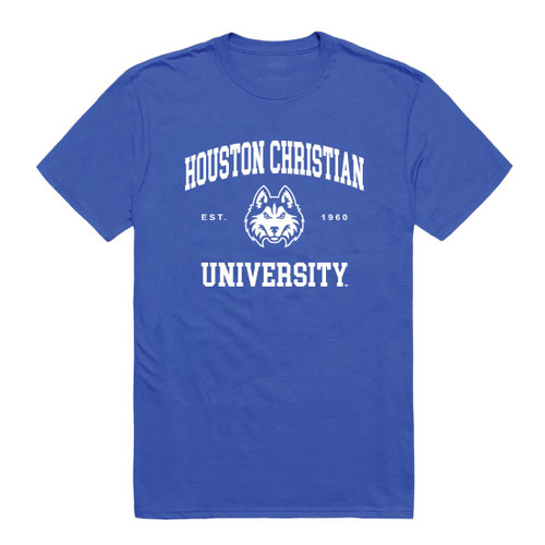 Houston Baptist University Huskies Seal Tee T-Shirt - Royal, XX-Large