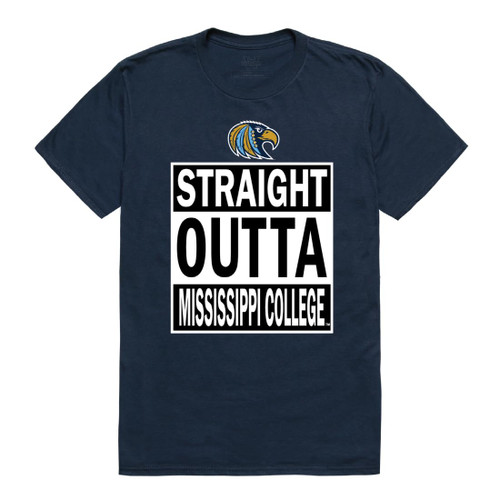 W Republic Mississippi College Choctaws Straight Outta Tee T-Shirt - Navy, XX-Large