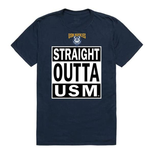 W Republic University of Southern Maine Huskies Straight Outta T-Shirt - Navy, XX-Large
