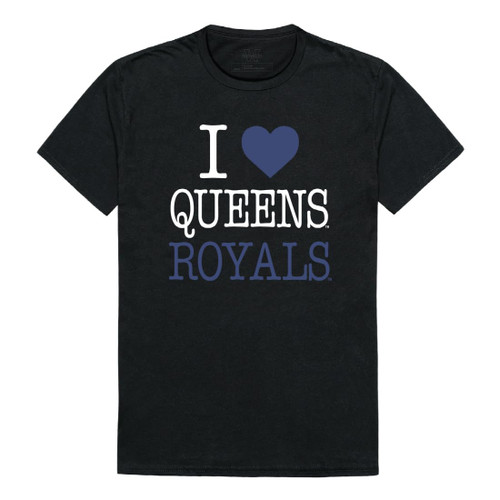 I Love Queens University of Charlotte Royals Tee T-Shirt - Black, X-Large