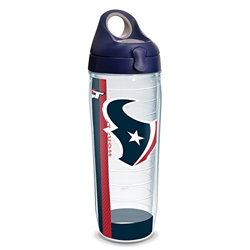 Tervis 1231118 NFL Houston Texans Stripe Tumbler with Wrap and Navy with Gray Lid 24oz Water Bottle, Clear Tervis 1231118 NFL Houston Texans Stripe Tumbler with Wrap and Navy with Gray Lid 24oz Water Bottle, Clear