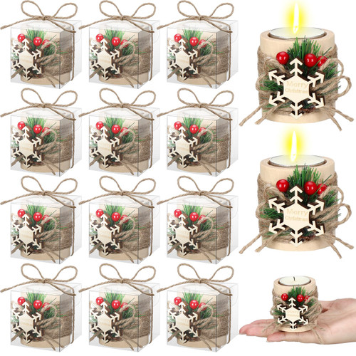 Sliner 12 Pcs Christmas Wood Tealight Candle Holder Snowflake Tealight Holder Wedding Favors for Guests Bulk Wooden Cylinder Candle Holders for Table Centerpiece Baby Shower Thank You Gifts (Wood) Sliner 12 Pcs Christmas Wood Tealight Candle Holder Snowflake Tealight Holder Wedding Favors for Guests Bulk Wooden Cylinder Candle Holders for Table Centerpiece Baby Shower Thank You Gifts (Wood)