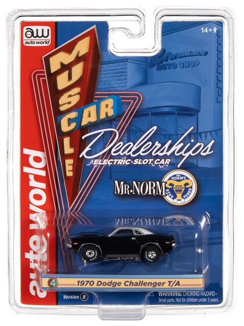 Auto World Thunderjet Mr. Norm's Grand Spaulding Dodge - 1970 Dodge Challenger T/A (Black) HO Scale Slot Car