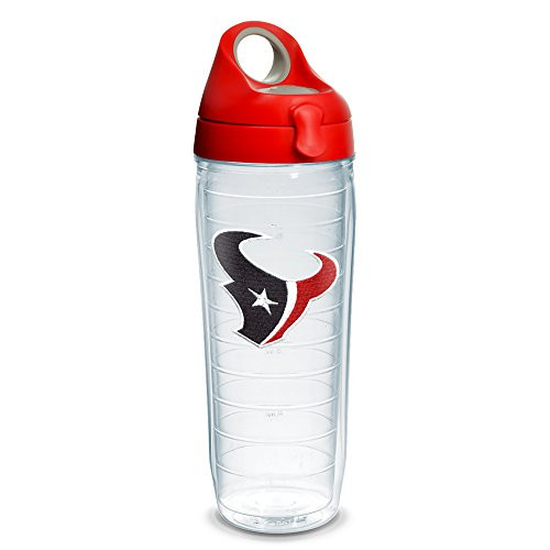 Tervis 1231119 NFL Houston Texans Primary Logo Tumbler with Emblem and Red with Gray Lid 24oz Water Bottle, Clear Tervis 1231119 NFL Houston Texans Primary Logo Tumbler with Emblem and Red with Gray Lid 24oz Water Bottle, Clear
