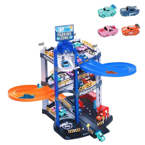 SGOTA City Ultimate Garage Playset, 3-Level Garage Toy Set with 4 Cars, Race Car Track Sets Toy Vehicle Playsets with Double-Track Ramp & Elevator, Car Garage Toys Gift for Boys 3 Years & Older SGOTA City Ultimate Garage Playset, 3-Level Garage Toy Set with 4 Cars, Race Car Track Sets Toy Vehicle Playsets with Double-Track Ramp & Elevator, Car Garage Toys Gift for Boys 3 Years & Older