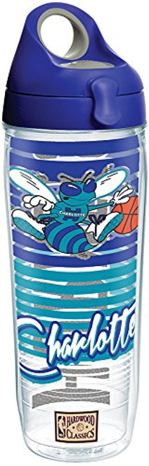 Tervis 1269540 NBA Charlotte Hornets Old School Tumbler with Wrap and Purple Lid 24oz Water Bottle, Clear Tervis 1269540 NBA Charlotte Hornets Old School Tumbler with Wrap and Purple Lid 24oz Water Bottle, Clear