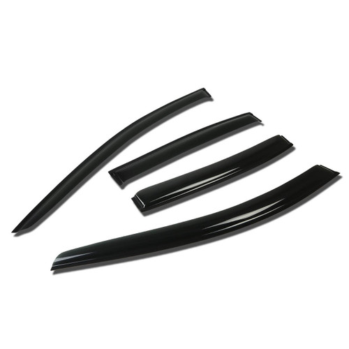 4pcs Tape-On Window Visor Deflector Rain Guard Compatible with Chevy Malibu 2008-2012, Acrylic