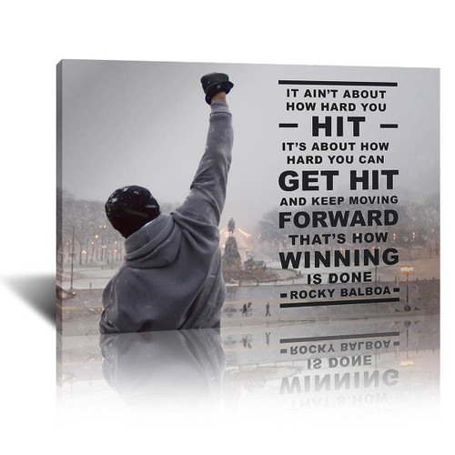 Rocky Poster Framed Motivational Movie Wall Decor Rocky Balboa Quote Wall Art Boxing Pictures for Men Gifts 12x16inch Rocky Poster Framed Motivational Movie Wall Decor Rocky Balboa Quote Wall Art Boxing Pictures for Men Gifts 12x16inch