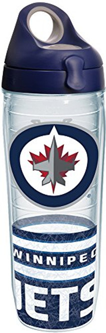 Tervis 1231004 NHL Winnipeg Jets Tumbler with Wrap and Navy with Gray Lid 24oz Water Bottle, Clear Tervis 1231004 NHL Winnipeg Jets Tumbler with Wrap and Navy with Gray Lid 24oz Water Bottle, Clear