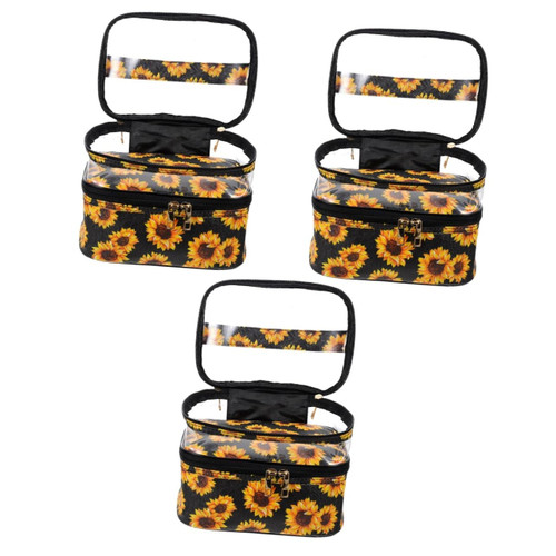 FOMIYES 3pcs sunflower makeup bag transparent toiletry bag large toiletry bag travel toiletries portable cosmetic bag travel cosmetic case toiletry bags with handle polyester Storage Bag FOMIYES 3pcs sunflower makeup bag transparent toiletry bag large toiletry bag travel toiletries portable cosmetic bag travel cosmetic case toiletry bags with handle polyester Storage Bag