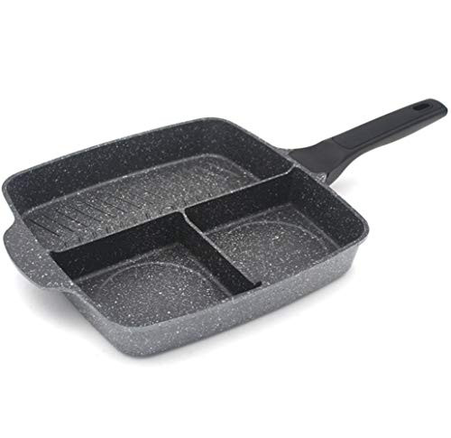 Ejoyway Stone & Ceramic Breakfast Pan 3 Section Divided Grill/Fry/Oven Meal Skillet Non-Stick Die-Casting Aluminum Cooker Pan, Induction Frying Pan Ejoyway Stone & Ceramic Breakfast Pan 3 Section Divided Grill/Fry/Oven Meal Skillet Non-Stick Die-Casting Aluminum Cooker Pan, Induction Frying Pan