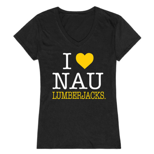 NAU Northern Arizona Lumberjacks NCAA Women's I Love Tee - X-Large, Black