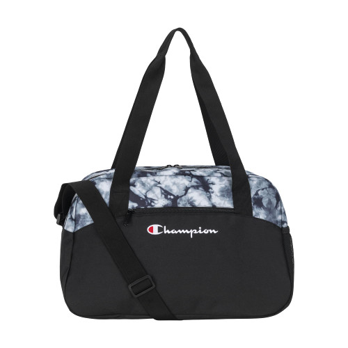 Champion Logo Duffel Bag, Black/White, One-Size