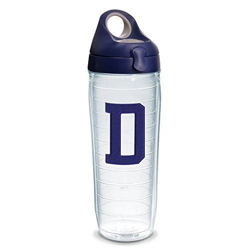 Tervis 1231108 NFL Dallas Cowboys D Tumbler with Emblem and Navy with Gray Lid 24oz Water Bottle, Clear