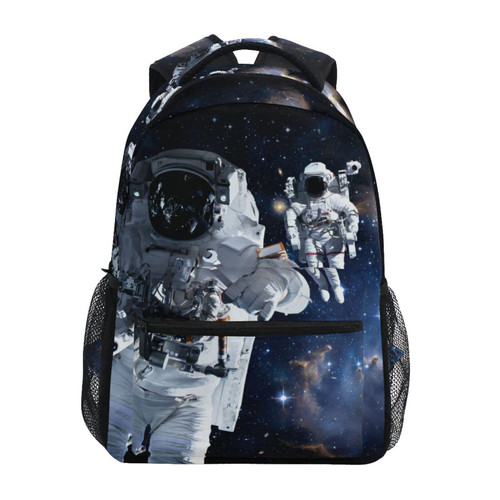 ALAZA Astronaut Spaceman Space Galaxy Backpack Purse with Multiple Pockets Name Card Personalized Travel Laptop School Book Bag, Size S/16 inch