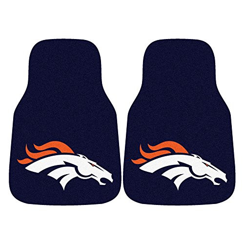 FANMATS NFL Denver Broncos Nylon Face Carpet Car Mat FANMATS NFL Denver Broncos Nylon Face Carpet Car Mat