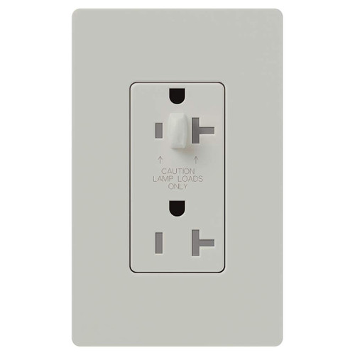 Lutron SCR-15-HDTR-PD Satin Colors 15-Amp Half Dimmable Tamper Resistant Receptacle, Palladium