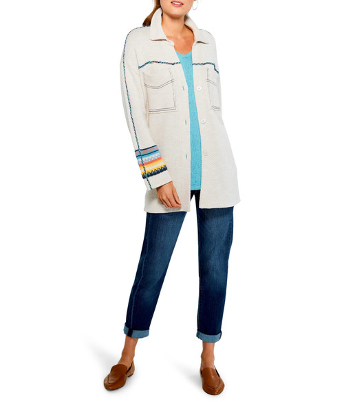 NIC+ZOE womens Back to Back Jacket Casual Blazer, Neutral Multi, Large US