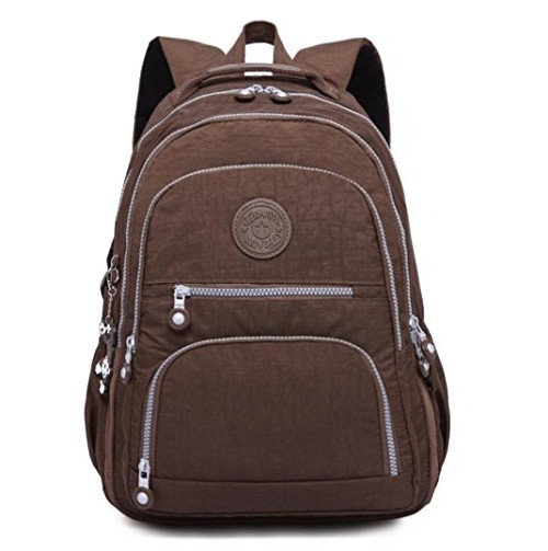 Nylon Casual Travel Daypack Lightweight Sports Laptop Backpack Purse for Women Waterproof Medium Work College School Bag for Girls (Coffee) Nylon Casual Travel Daypack Lightweight Sports Laptop Backpack Purse for Women Waterproof Medium Work College School Bag for Girls (Coffee)