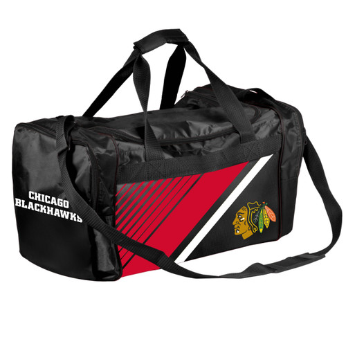 FOCO NHL Chicago Blackhawks Border Stripe Duffle Bag FOCO NHL Chicago Blackhawks Border Stripe Duffle Bag
