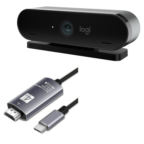 BoxWave Cable Compatible with Logitech 4K Pro Magnetic Webcam - SmartDisplay Cable - USB Type-C to HDMI (6 ft), USB C/HDMI Cable - Jet Black