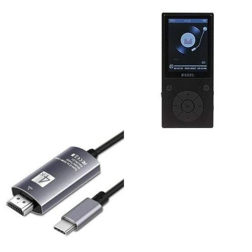 BoxWave Cable Compatible with RUIZU D11 - SmartDisplay Cable - USB Type-C to HDMI (6 ft), USB C/HDMI Cable - Jet Black