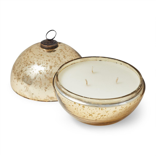 Sur La Table White Peppercorn Ornament Candle, Ivory