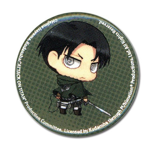 Great Eastern Entertainment Attack On Titan SD Levi Button, 1.25"