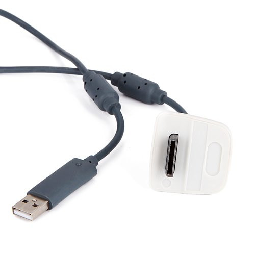 Gray USB Charging Cable for Xbox 360 Controllers [Xbox 360]