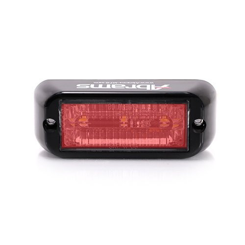 Abrams SAE Class-1 Edge Series (Red) 9W - 3 LED Volunteer Firefighter POV Vehicle Truck LED Grille Light Head Surface Mount Strobe Warning Light