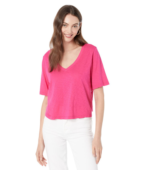 Michael Stars Vera Tee Magenta One Size (US 0-12)