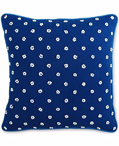 Martha Stewart French Knot Blue 16x16 Decorative Throw Pillow