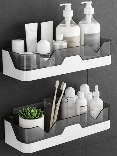 ABZEKH Shower Caddy-Storage Rack Shower Caddy Shelf 1pc Bathroom Wall Mounted Storage Rack Bathroom Lavatory Washroom Restroom Shower Toilet