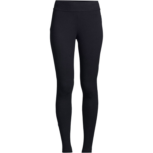 Lands' End Womens Starfish Leggings Black Tall Medium