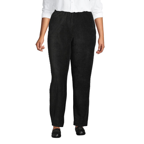 Lands' End Women s Sport Corduroy Pants Deep Black Regular Small