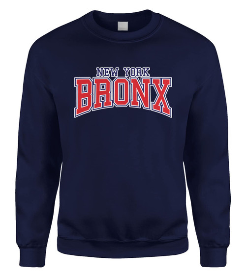 Cybertela NYC New York City NY Bronx Crewneck Sweatshirt (Navy Blue, X-Large) Cybertela NYC New York City NY Bronx Crewneck Sweatshirt (Navy Blue, X-Large)