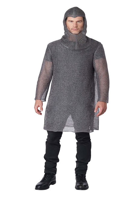California Costumes Adult Metallic Knit Chainmail Tunic & Cowl Costume Small/Medium