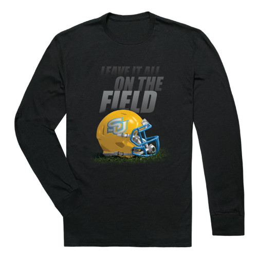 W Republic Southern University Jaguars Gridiron Long Sleeve Tee T-Shirt - Black, Large