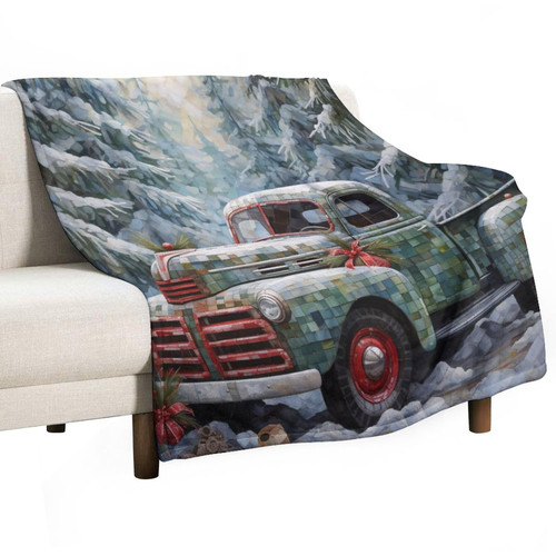 Throw Blankets Merry Christmas Big Truck on Checkered Plaid Ultra-Soft Micro Fleece and Warm Cozy Lightweight Throw Blankets Xmas Rustic Winter Holiday Blanket 40"x50" for Bed Couch Car Throw Blankets Merry Christmas Big Truck on Checkered Plaid Ultra-Soft Micro Fleece and Warm Cozy Lightweight Throw Blankets Xmas Rustic Winter Holiday Blanket 40"x50" for Bed Couch Car