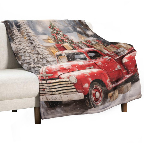 MaSiledy Red Pick Up Truck in Plaid Blanket Vintage Christmas Plush Throw Fleece Blanket 40"x50" Cozy Flannel Bed Blanket for Bed Couch Car for Adult Kid Birthday Christmas Fleece Blanket MaSiledy Red Pick Up Truck in Plaid Blanket Vintage Christmas Plush Throw Fleece Blanket 40"x50" Cozy Flannel Bed Blanket for Bed Couch Car for Adult Kid Birthday Christmas Fleece Blanket