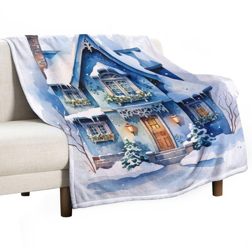 MaSiledy Watercolor Snow House Blanket Christmas Holiday Fleece Throw Blanket 40"x50" Flannel Fleece Throw Blanket for Bed Couch Car Birthday Gift Home Christmas Holiday Throw Blanket MaSiledy Watercolor Snow House Blanket Christmas Holiday Fleece Throw Blanket 40"x50" Flannel Fleece Throw Blanket for Bed Couch Car Birthday Gift Home Christmas Holiday Throw Blanket