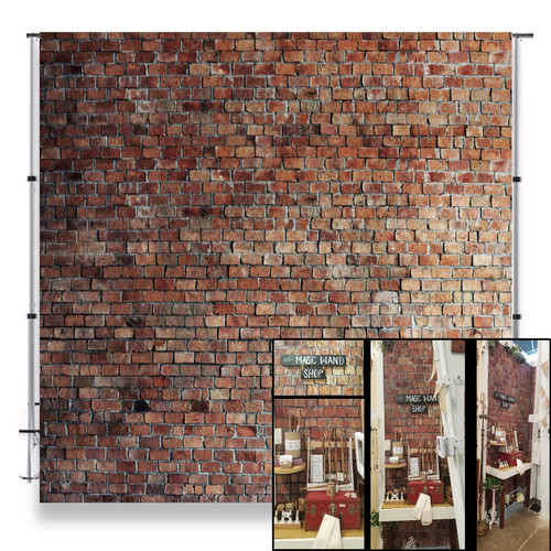 LFEEY Brick Wall Backdrops for Photography 8x8ft Red Brick Wall Photo Backdrop Vintage Old Brick Background Photography Newborn Baby Girls Adults Portrait Birthday Wedding Baby Shower Studio Props