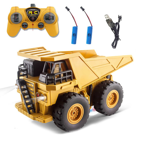 Mostop RC Dump Truck Toy for Kids 2.4Ghz Remote Control Construction Toy Vehicle with Light & Music, Remote Control Dump Truck with 2 Rechargeable Batteries, Birthday Gifts Ideas for Kids Boys Mostop RC Dump Truck Toy for Kids 2.4Ghz Remote Control Construction Toy Vehicle with Light & Music, Remote Control Dump Truck with 2 Rechargeable Batteries, Birthday Gifts Ideas for Kids Boys