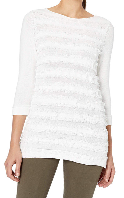 NIC+ZOE Women's Plus Size SEA Level TOP, Paper White, 1X