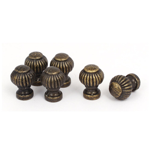 uxcell Wooden Box Gift Case 13mmx19mm Metal Pull Handle Knobs Bronze Tone 6pcs