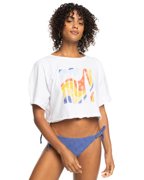 Roxy Women's I Will Miss You Cropped T-Shirt, Bright White 233, X-Small