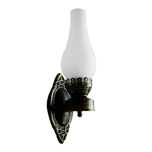 DOITOOL 1Pc Wall lamp Antique Lamp Coffee Bar Sconces Wall Mount Corridor Lamp Vintage Industrial Wall Light Bathroom sconces Hotel Sconces Clean it Glass White Outdoor Incandescent lamp