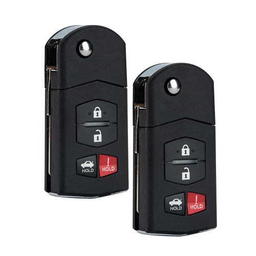 BestKeys Keyless Entry 4 Button Remote Flip Key Fob for 2009-2013 Mazda 6 2010-2013 Mazda 3 2006-2015 Mazda MX-5 Miata BGBX1T478SKE12501 (2)