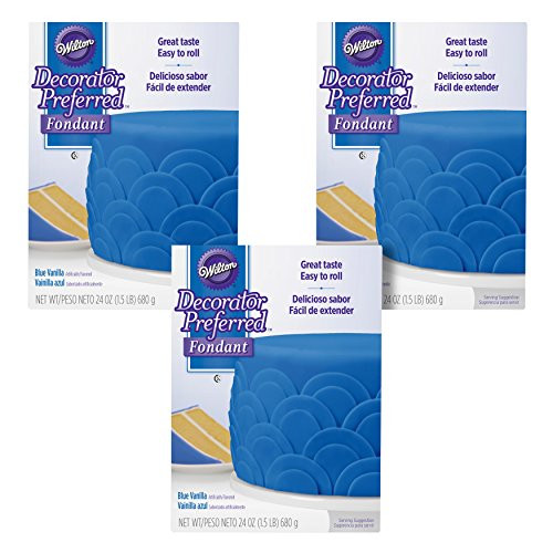 Wilton Decorator Preferred Blue Fondant, Multipack of 3