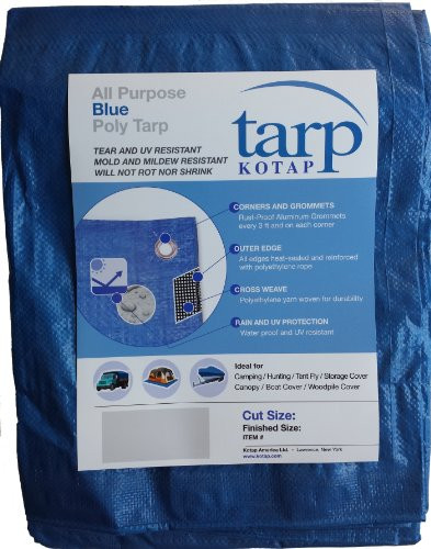Kotap 20-ft x 30-ft General Purpose Blue Poly Tarp, Item: TRA-2030
